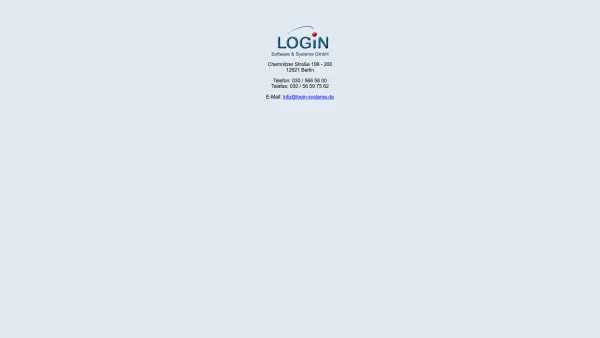 Website Screenshot: LOGIN Software & Systeme GmbH - Login Software und Systeme GmbH - Date: 2023-06-20 10:38:31