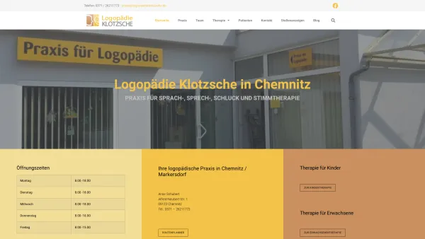 Website Screenshot: Praxis für Logopädie Klotzsche - Logopädie Chemnitz // Ihre Praxis für Logopädie Klotzsche - Date: 2023-06-20 10:38:33