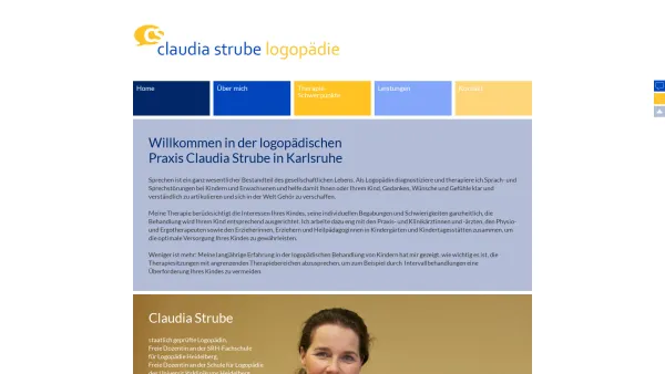 Website Screenshot: Logopädische Praxis Claudia Strube - Logopädische Praxis Claudia Strube, Karlsruhe - Date: 2023-06-20 10:38:33