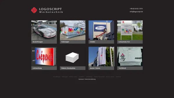 Website Screenshot: logoscript Werbung und Design - Logoscript - Werbetechnik - Date: 2023-06-20 10:38:33