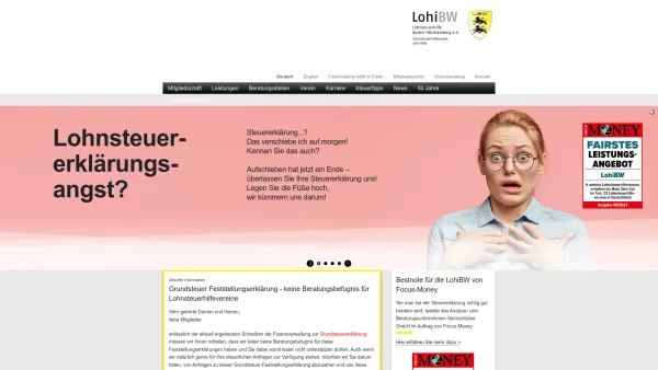 Website Screenshot: Lohnsteuerhilfe Baden-Württemberg e.V. -  Lohnsteuerhilfeverein - Startseite | Lohnsteuerhilfe Baden-Württemberg e.V. - Date: 2023-06-20 10:38:33