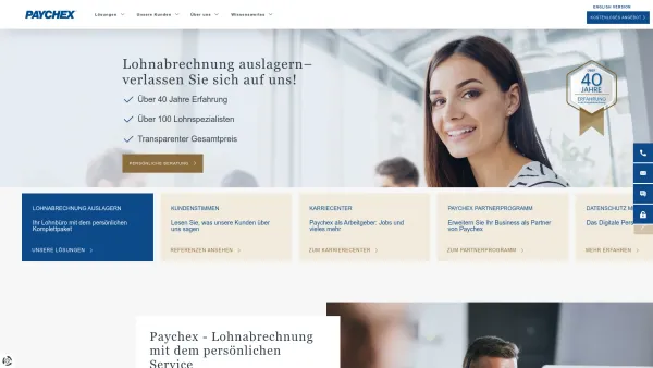Website Screenshot: Büro f. Lohn und Gehaltsabrechnung Susanne Schulze - Paychex - Lohnabrechnung höchst persönlich für Ihr Unternehmen - Date: 2023-06-20 10:38:33