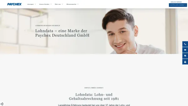 Website Screenshot: Lohndata Abrechnungs GmbH - Lohndata - eine Marke der Paychex Deutschland GmbH - Date: 2023-06-20 10:38:33