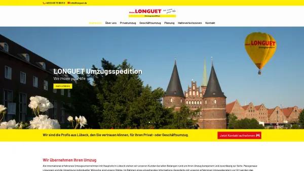 Website Screenshot: Heinrich Longuet-Umzugsspedition GmbH & Co KG - Heinrich Longuet Umzugsspedition - Umzug in Lübeck - Date: 2023-06-20 10:38:33