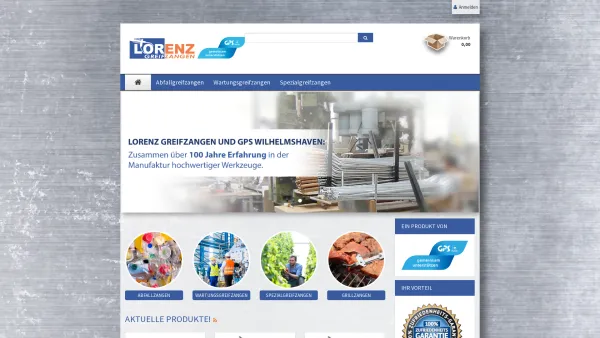Website Screenshot: Lorenz Zangen GmbH & Co. KG - Lorenz Greifzangen | Lorenz Greifzangen - Die Profigreifzange günstig kaufen - Date: 2023-06-20 10:38:33