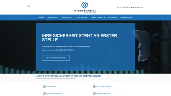 Website Screenshot: LTV Europe Sicherheitstechnik GmbH - Wir machen Sicherheit einfach. | KUHBIER INDUSTRIES® - Date: 2023-06-20 10:38:33