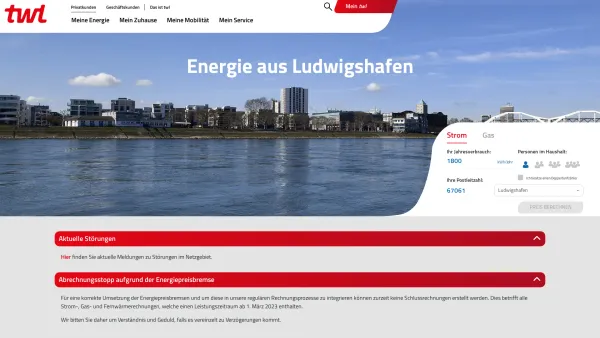 Website Screenshot: Ludvikk.de - Technische Werke Ludwigshafen AG (TWL): Privatkunden - Date: 2023-06-20 10:38:33