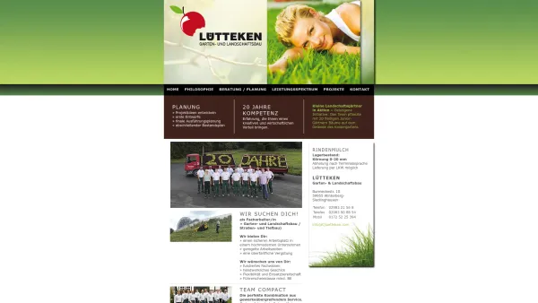Website Screenshot: Ralph Lütteken GmbH & Co. KG - Home  Lütteken Gartenbau - Date: 2023-06-20 10:38:33