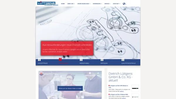 Website Screenshot: Lüttgens Kunststoff-Technik - Dietrich Lüttgens GmbH & Co. KG – Kunststoff-Spritzgießwerk Heiligenhaus | Kunststofftechnik - thermoplastische Elemente - Date: 2023-06-20 10:38:33