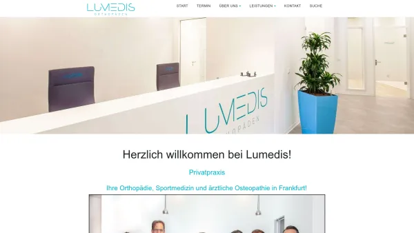 Website Screenshot: Lumedis Ihre Orthopäden aus Frankfurt - Lumedis - Orthopädie / ärztliche Osteopathie in Frankfurt - Date: 2023-06-20 10:42:14