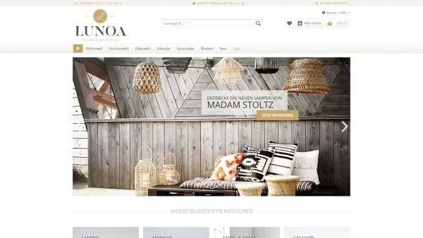 Website Screenshot: Lunoa - Dänisches Design & Lifestyle Online Shop | Lunoa - Date: 2023-06-20 10:42:14