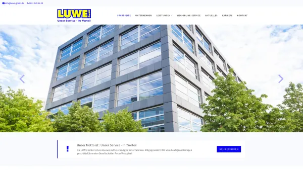 Website Screenshot: Luwe GmbH - Immobilienverwaltung in Ludwigshafen von Ihrer LUWE GmbH - LUWE GmbH - Date: 2023-06-20 10:42:14