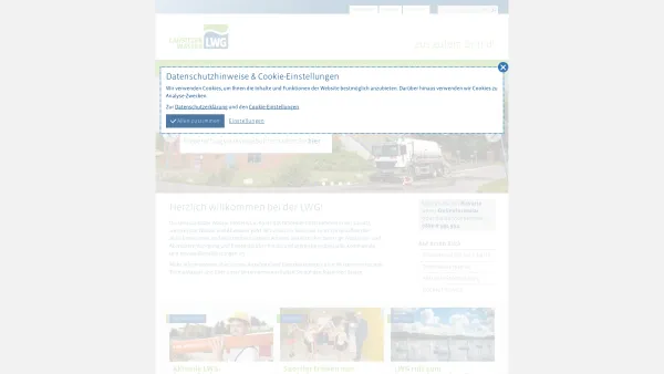 Website Screenshot: LWG Lausitzer Wasser GmbH & Co. KG - LWG Lausitzer Wasser - Aus gutem Grund! - Date: 2023-06-20 10:38:33