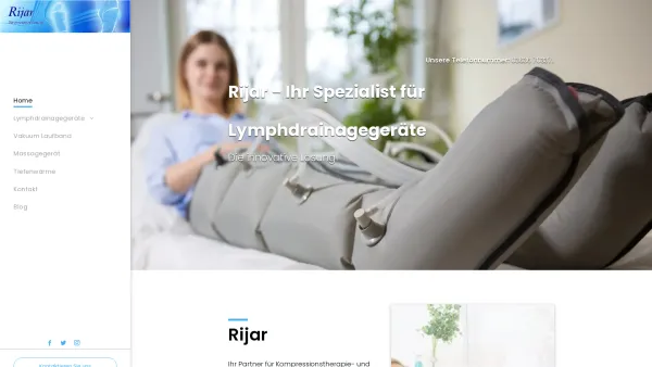 Website Screenshot: Rijar - Lymphdrainagegerät Beine & Arme | Deutschlandweit | Rijar - Date: 2023-06-20 10:42:14