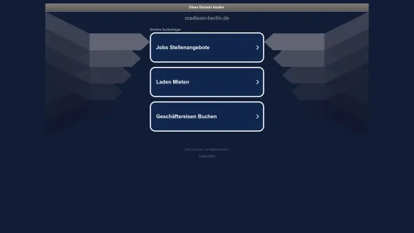 Website Screenshot: Madison Potsdamer Platz GmbH - madison-berlin.de - Date: 2023-06-20 10:38:33