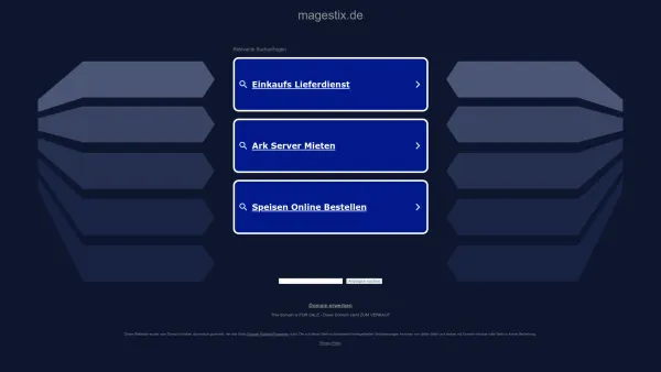 Website Screenshot: Magestix GmbH Hygiene Fachgroßhandel Wir sind immer für Sie da! - magestix.de - Diese Website steht zum Verkauf! - Informationen zum Thema magestix. - Date: 2023-06-20 10:38:36