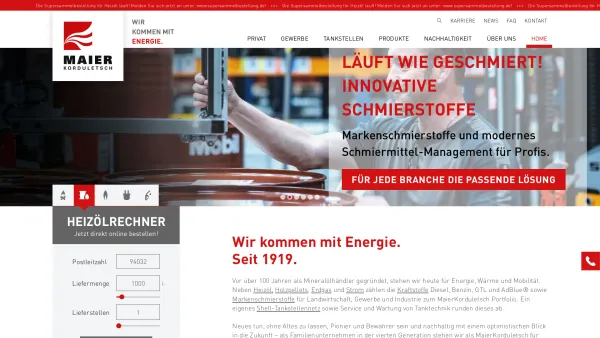 Website Screenshot: MaierKorduletsch Gruppe - Wir kommen mit Energie - MaierKorduletsch - Date: 2023-06-20 10:42:14