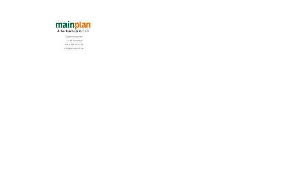 Website Screenshot: mainplan GmbH -  Nie waren wir so wertvoll für Sie wie HEUTE - mainplan Arbeitsschutz GmbH – Vertrieb von Arbeitsschutz und Textilien - Date: 2023-06-20 10:38:36