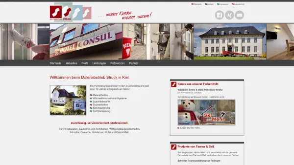 Website Screenshot: Malereibetrieb Jens Struck GmbH - Maler Struck in Kiel - Malerarbeiten, Wärmedämmung, Stuckarbeiten - Date: 2023-06-20 10:38:36