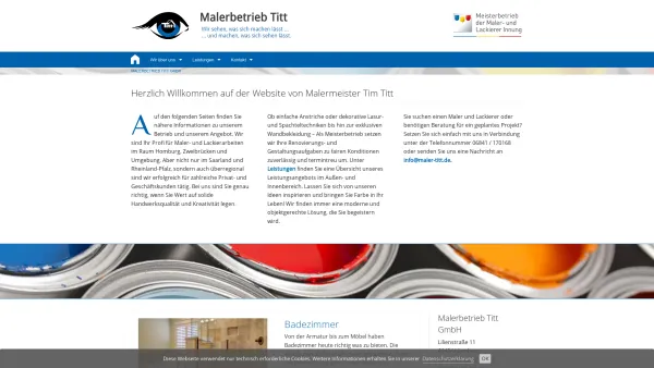 Website Screenshot: Malerbetrieb Titt - Malerbetrieb Titt GmbH - Titt Malermeister - Date: 2023-06-20 10:38:36