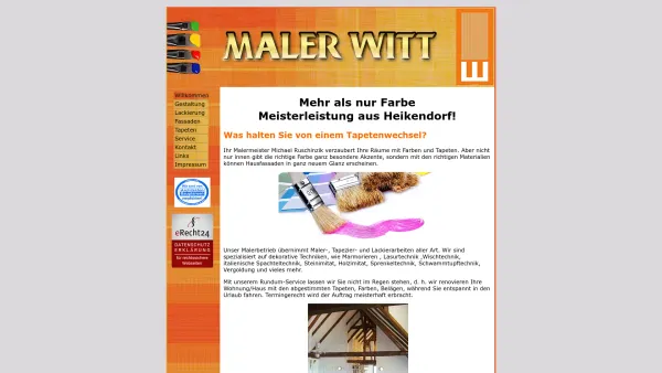 Website Screenshot: Maler Witt e.K. - Maler Witt Heikendorf - Startseite - Date: 2023-06-20 10:38:36