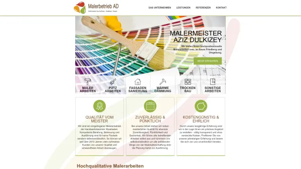 Website Screenshot: Malerbetrieb AD - Malerbetrieb AD | Friedberg - Date: 2023-06-20 10:38:36