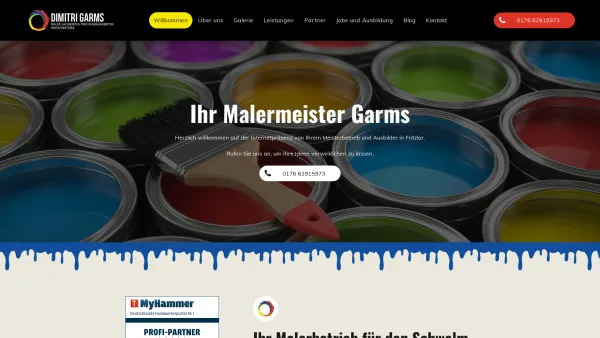 Website Screenshot: Malerbetrieb Garms - Lackierer Meisterbetrieb | Fritzlar | Malerbetrieb Garms - Date: 2023-06-20 10:42:14