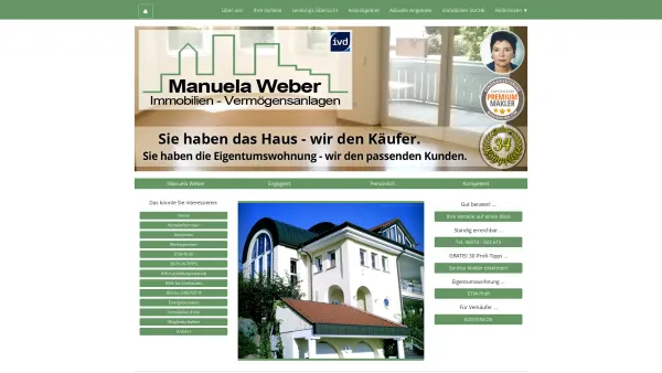 Website Screenshot: Manuela Weber Immobilien-Vermögensanlagen - Manuela Weber Immobilienmakler Rödermark - Date: 2023-06-20 10:38:36