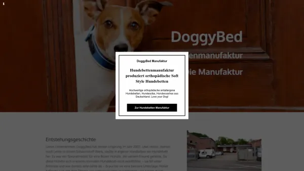 Website Screenshot: DoggyBed & CatBed - Hundebettenmanufaktur produziert orthopädische Soft Style Hundebetten - Date: 2023-06-20 10:42:14