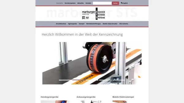 Website Screenshot: Marburger Signier-Technik-Systeme GmbH & Co.KG - marburger STS - Date: 2023-06-20 10:38:36