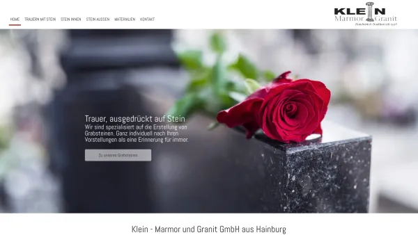 Website Screenshot: Klein - Marmor und Granit GmbH -  Ihr  Ansprechpartner in Sachen Naturstein, Marmor und Granit - Home | Klein - Marmor und Granit GmbH in Hainburg - Date: 2023-06-20 10:38:36
