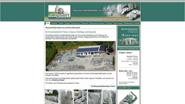 Website Screenshot: Marquardt Natursteine - Marquardt-Natursteine Steinmetz Großhandel Lautertal Odenwald - Date: 2023-06-20 10:38:36