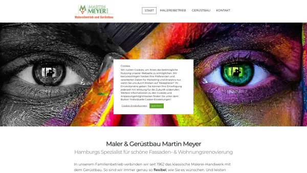 Website Screenshot: Martin Meyer GmbH - Martin Meyer GmbH | Malereibetrieb und Gerüstbau in Hamburg - Date: 2023-06-20 10:38:39