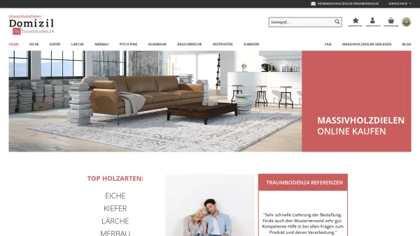 Website Screenshot: Massivholzdielen Domizil - Im Massivholzdielen Domizil günstig online kaufen - Date: 2023-06-20 10:42:14
