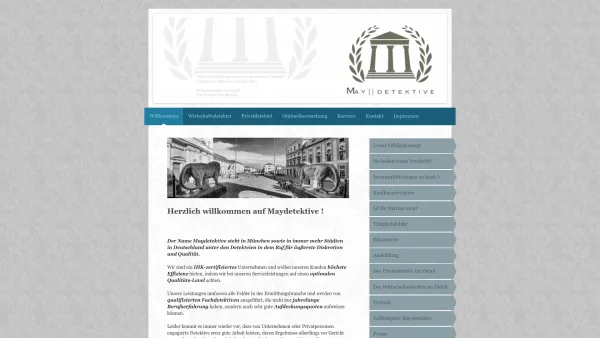 Website Screenshot: Maydetektive - Maydetektive - Privat- und Wirtschaftsdetektei aus München in Bayern - Date: 2023-06-20 10:38:39