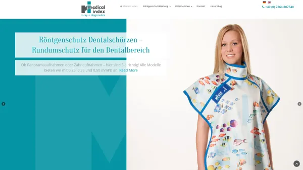Website Screenshot: Medical Index GmbH - Medical Index Hersteller von Röntgenschutzkleidung - Date: 2023-06-20 10:38:39