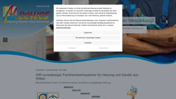 Website Screenshot: Minnhard Meewes GmbH -  Badkultur für Reife! - Sanitär Heizung Witten | Minnhard Meewes GmbH - Date: 2023-06-20 10:38:43