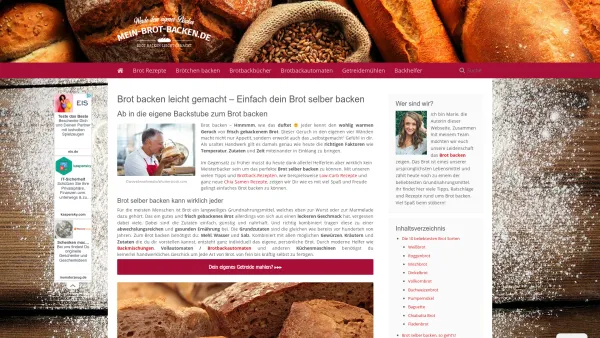 Website Screenshot: www.mein-brot-backen.de - Mein Brot backen » Ratgeber rundum Brot selber backen - Date: 2023-06-20 10:38:43