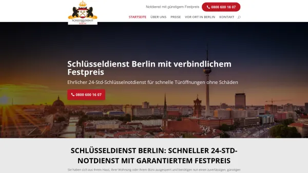 Website Screenshot: Mein Schlüsseldienst Berlin - Schlüsseldienst Berlin: günstige Türöffnung zum Festpreis ab nur 55 EUR - Date: 2023-06-20 10:42:14