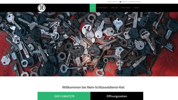 Website Screenshot: Mein Schlüsseldienst kiel - Mein Schlüsseldienst Kiel - Festpreis für Türöffnung in Kiel - Date: 2023-06-20 10:38:43