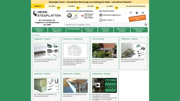 Website Screenshot: Meine-Stegplatten.de - Stegplatten und Doppelstegplatten hier günstig kaufen - Date: 2023-06-20 10:38:43