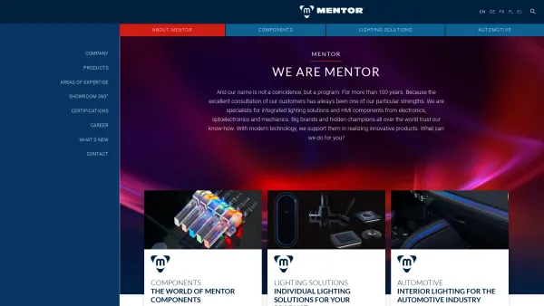 Website Screenshot: MENTOR GmbH & Co. Präzisions-Bauteile KG - Homepage - Mentor - Date: 2023-06-20 10:38:43