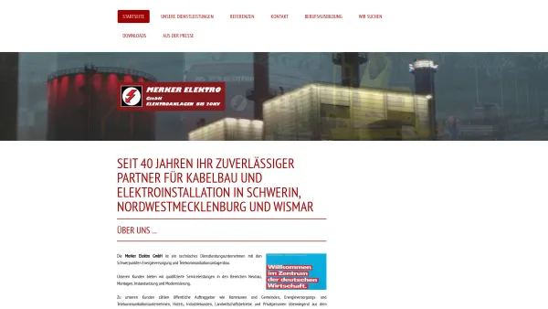 Website Screenshot: Merker Elektro GmbH - Kabelbau und Elektroinstallation - Merker Elektro GmbH - Date: 2023-06-20 10:38:43
