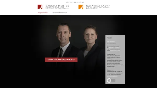 Website Screenshot: Mertes & Lauff Rechtsanwälte - Sascha Mertes & Catarina Lauff – Bürogemeinschaft Rechtsanwälte & Notar | Wirtschaftskanzlei-Bürogemeinschaft in Wiesbaden - Date: 2023-06-20 10:38:43