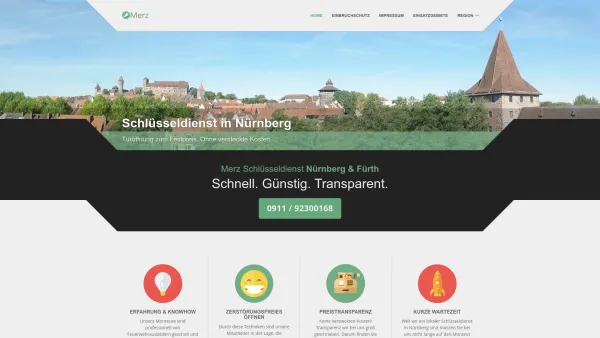 Website Screenshot: Merz Schlüsseldienst - Schlüsseldienst Nürnberg Fürth Erlangen - Keine 29€ Abzocke - Date: 2023-06-20 10:38:43