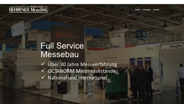 Website Screenshot: Werbetechnik Behrendt - Behrendt Messebau Hannover - National & International - Date: 2023-06-20 10:38:43
