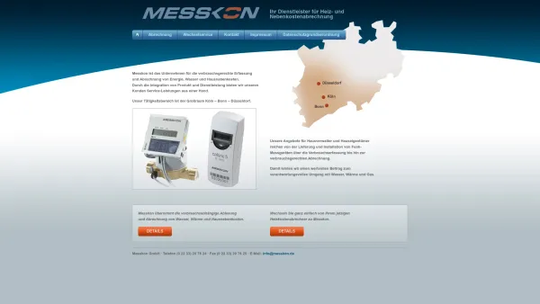 Website Screenshot: Messkon Service & Systemtechnik GmbH - Messkon – Ihr Dienstleister für Heiz- und Nebenkostenabrechnung - Date: 2023-06-20 10:38:43