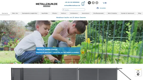 Website Screenshot: Metallzaun.de - Metallzaun | Zaun modern | Preise online - Date: 2023-06-20 10:42:14