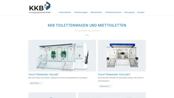 Website Screenshot: KKB Entsorgungstechnik GmbH - KKB Entsorgungstechnik GmbH - Miettoiletten - Date: 2023-06-20 10:38:47