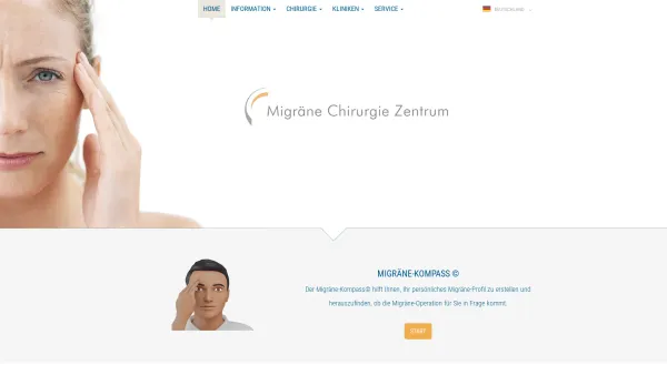 Website Screenshot: Migräne-Chirurgie-Zentrum Gemeinschaftspraxis Meckies - Migräne - Migräne Chirurgie Zentrum - Date: 2023-06-20 10:38:47